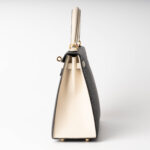 Hermès Kelly 25 Craie Noir Epsom HSS (4)