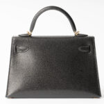 Hermès Mini Kelly ii Chamkila Chevre Noir (3)