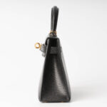 Hermès Mini Kelly ii Chamkila Chevre Noir (4)
