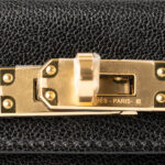 Hermès Mini Kelly ii Chamkila Chevre Noir (6)