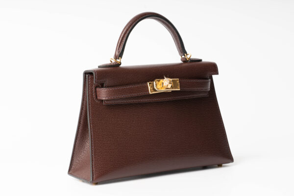 Hermès Mini Kelly ii Chamkila Chevre Rouge Sellier
