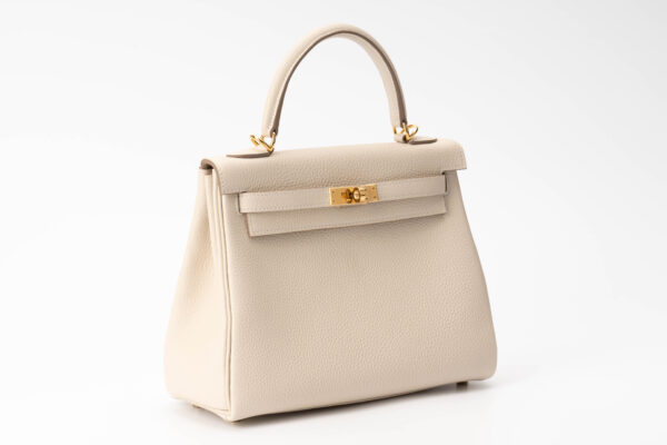 Hermès Kelly 25 Togo Craie