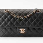 Chanel Medium Classic Flap Lambskin Black & Rose Gold Hardware