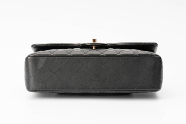 Chanel Medium Classic Flap Lambskin Black & Rose Gold Hardware