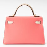 Hermès Mini Kelly ii Craie & Rose Azalea Epsom HSS