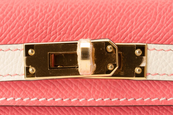 Hermès Mini Kelly ii Craie & Rose Azalea Epsom HSS