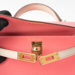 Hermès Mini Kelly ii Craie & Rose Azalea Epsom HSS